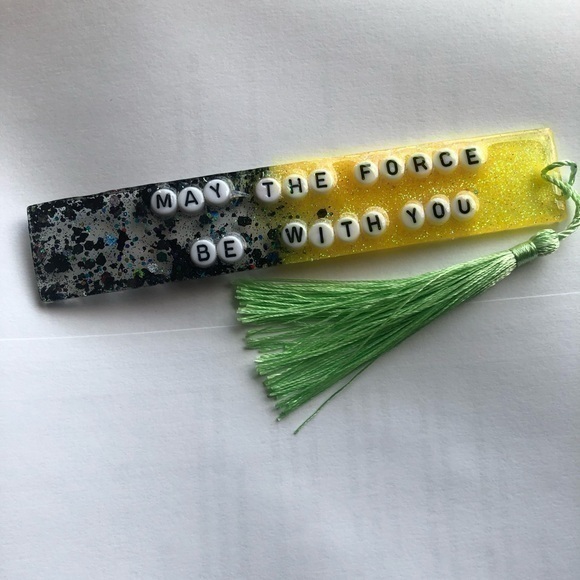 Handmade Resin Star Wars Inspired “May the Force Be With You” Bookmark Obi-Wan - Picture 1 of 7